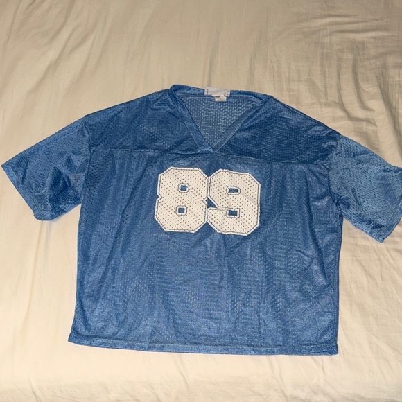 Tops - Blue Mesh Jersey with Number 89